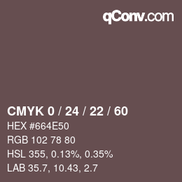 Color code: CMYK 0 / 24 / 22 / 60 | qconv.com