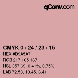 Farbcode: CMYK 0 / 24 / 23 / 15 | qconv.com