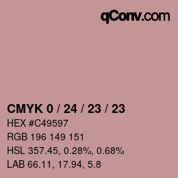 Color code: CMYK 0 / 24 / 23 / 23 | qconv.com