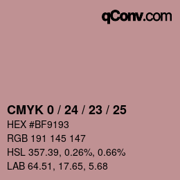 颜色代码: CMYK 0 / 24 / 23 / 25 | qconv.com