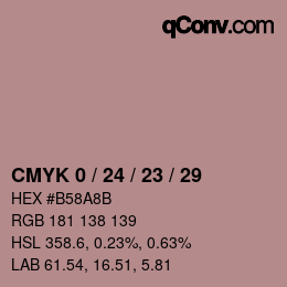 Color code: CMYK 0 / 24 / 23 / 29 | qconv.com