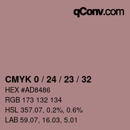 Color code: CMYK 0 / 24 / 23 / 32 | qconv.com