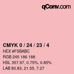 Color code: CMYK 0 / 24 / 23 / 4 | qconv.com