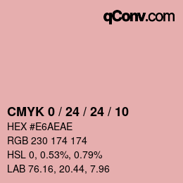カラーコード: CMYK 0 / 24 / 24 / 10 | qconv.com