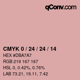 カラーコード: CMYK 0 / 24 / 24 / 14 | qconv.com