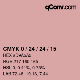 カラーコード: CMYK 0 / 24 / 24 / 15 | qconv.com