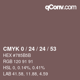 Color code: CMYK 0 / 24 / 24 / 53 | qconv.com