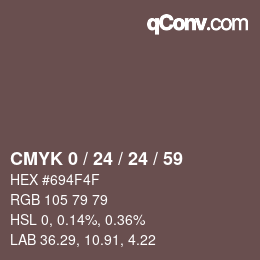 Color code: CMYK 0 / 24 / 24 / 59 | qconv.com