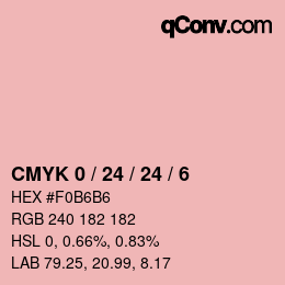 Farbcode: CMYK 0 / 24 / 24 / 6 | qconv.com