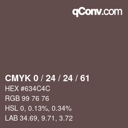 Color code: CMYK 0 / 24 / 24 / 61 | qconv.com