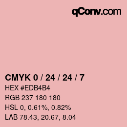 カラーコード: CMYK 0 / 24 / 24 / 7 | qconv.com