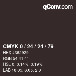Color code: CMYK 0 / 24 / 24 / 79 | qconv.com