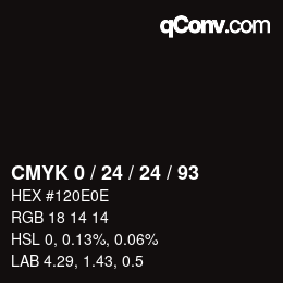 颜色代码: CMYK 0 / 24 / 24 / 93 | qconv.com