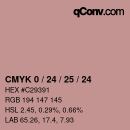 カラーコード: CMYK 0 / 24 / 25 / 24 | qconv.com