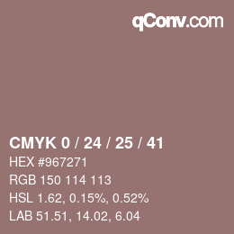 カラーコード: CMYK 0 / 24 / 25 / 41 | qconv.com