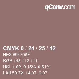 Código de color: CMYK 0 / 24 / 25 / 42 | qconv.com