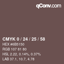 Color code: CMYK 0 / 24 / 25 / 58 | qconv.com