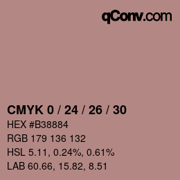 カラーコード: CMYK 0 / 24 / 26 / 30 | qconv.com