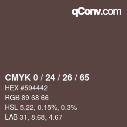 颜色代码: CMYK 0 / 24 / 26 / 65 | qconv.com
