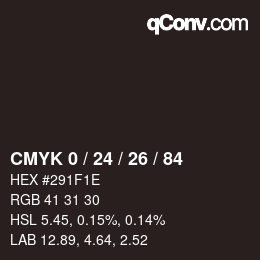 颜色代码: CMYK 0 / 24 / 26 / 84 | qconv.com