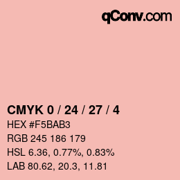 Farbcode: CMYK 0 / 24 / 27 / 4 | qconv.com