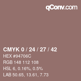 颜色代码: CMYK 0 / 24 / 27 / 42 | qconv.com