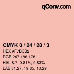 颜色代码: CMYK 0 / 24 / 28 / 3 | qconv.com