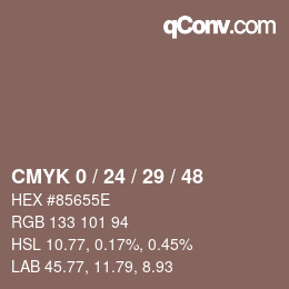 Color code: CMYK 0 / 24 / 29 / 48 | qconv.com