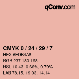 カラーコード: CMYK 0 / 24 / 29 / 7 | qconv.com