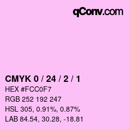 カラーコード: CMYK 0 / 24 / 2 / 1 | qconv.com