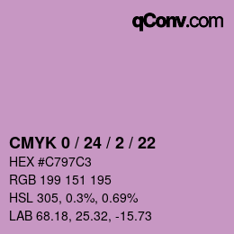 カラーコード: CMYK 0 / 24 / 2 / 22 | qconv.com