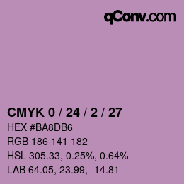 Color code: CMYK 0 / 24 / 2 / 27 | qconv.com