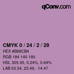 カラーコード: CMYK 0 / 24 / 2 / 28 | qconv.com