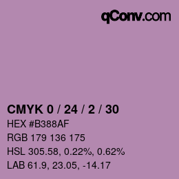 カラーコード: CMYK 0 / 24 / 2 / 30 | qconv.com
