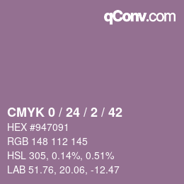 カラーコード: CMYK 0 / 24 / 2 / 42 | qconv.com