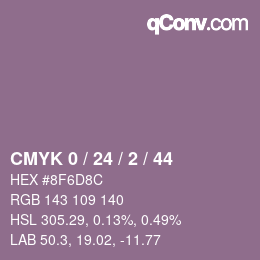 颜色代码: CMYK 0 / 24 / 2 / 44 | qconv.com