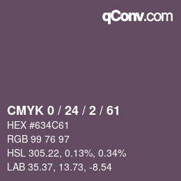 Color code: CMYK 0 / 24 / 2 / 61 | qconv.com