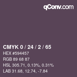 Color code: CMYK 0 / 24 / 2 / 65 | qconv.com