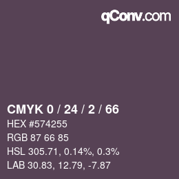 颜色代码: CMYK 0 / 24 / 2 / 66 | qconv.com