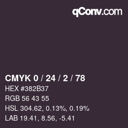 颜色代码: CMYK 0 / 24 / 2 / 78 | qconv.com
