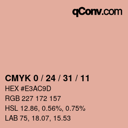 Color code: CMYK 0 / 24 / 31 / 11 | qconv.com