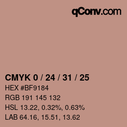 Color code: CMYK 0 / 24 / 31 / 25 | qconv.com