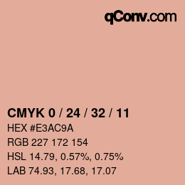カラーコード: CMYK 0 / 24 / 32 / 11 | qconv.com