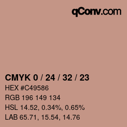 Color code: CMYK 0 / 24 / 32 / 23 | qconv.com