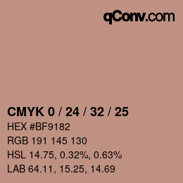 Color code: CMYK 0 / 24 / 32 / 25 | qconv.com