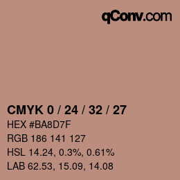 Color code: CMYK 0 / 24 / 32 / 27 | qconv.com