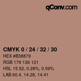 颜色代码: CMYK 0 / 24 / 32 / 30 | qconv.com