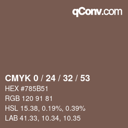 颜色代码: CMYK 0 / 24 / 32 / 53 | qconv.com