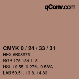 Color code: CMYK 0 / 24 / 33 / 31 | qconv.com