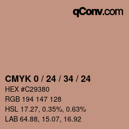 Color code: CMYK 0 / 24 / 34 / 24 | qconv.com